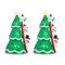 Set of 2 8FT Lighted Inflatable Xmas Snowman Climbing Up Tree Décor